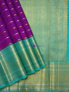 Dark purple pure Handloom kanchipuram silk sarees