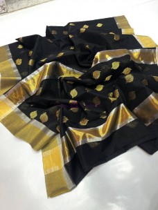 Black katan silk sarees