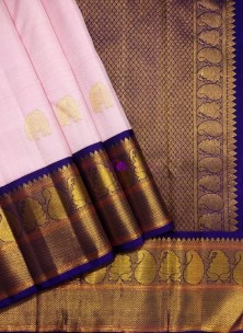 Baby pink pure handloom kanchipuram silk sarees