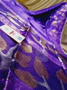 Purple pure motka jamdani handweaving sarees