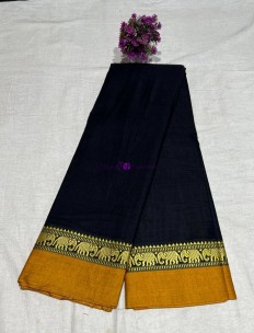Black pure narayanpet cotton sarees