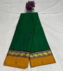 Dark green narayanpet cotton sarees