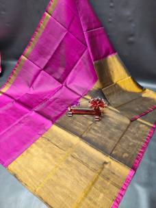 Magenta uppada half tissue sarees