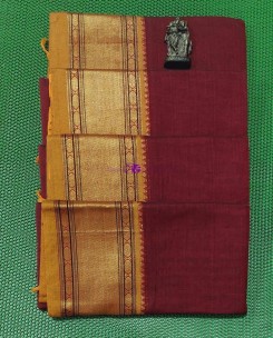 Maroon pure Narayanpet cotton sarees