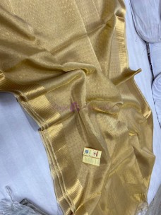 Gold Tissue Tussar uswa design sarees