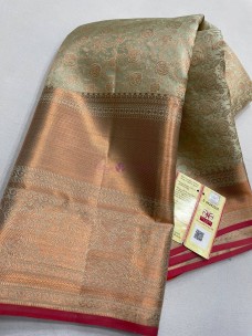 Light Pastel green pure kanchipuram bridal silk sarees