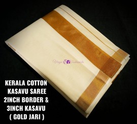 Kerala cotton gold kasavu sarees