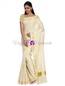 Kerala cotton gold tissue sarees