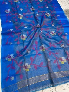 Blue Tissue Muslin sarees