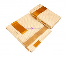 Kerala tissue gold tissue checks sarees