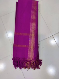 Purple mangalagiri cotton dupatta