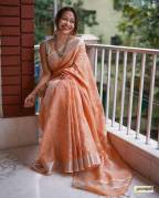 Linen embroidered sarees